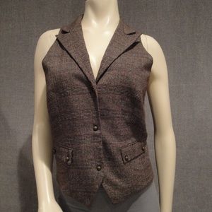 Ladies vest, brown, lined size 10